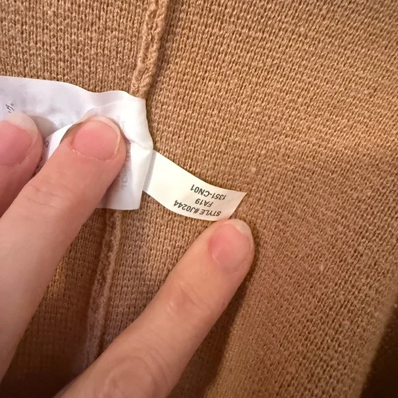 J. Crew Women's Camel Open-Front Long Cardigan Sweater - Picture 7 of 7